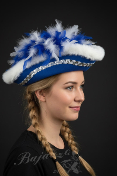 Tanzmariechendreispitz blau-weiß